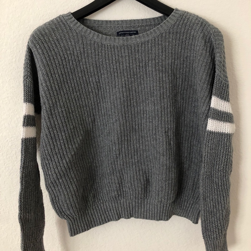 Striped Sleeve American Eagle Sweater Size S